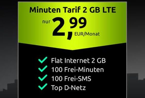 Wieder da: 2 GByte LTE im Vodafone-Netz für 2,99 Euro