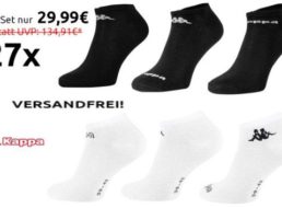 Kappa: 27 Paar Sneakersocken für 29,99 Euro frei Haus