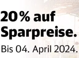 Bahn: 20 Prozent Extra-Rabatt auf Sparpreis-Tickets bis Donnerstag