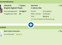 Brigitte: ePaper für 50,12 mit Gutschein über 50 Euro