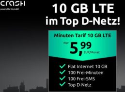 Crash: Vodafone-Flat mit 10 GByte LTE für 5,99 Euro