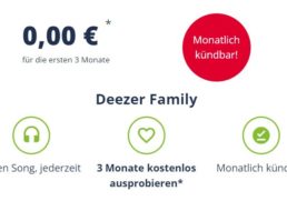 Knaller: Drei Monate “Deezer Family” für 0 statt 45 Euro