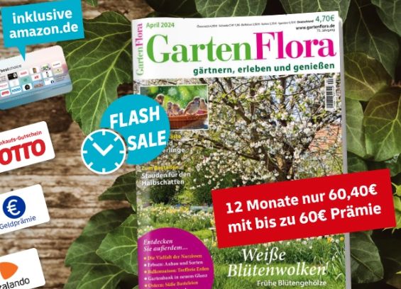 GartenFlora: Jahresabo für 60,40 Euro mit Gutschein über 60 Euro