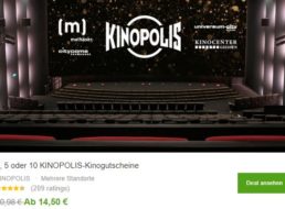 Groupon: Kinotickets zu Preisen ab 6,50 Euro