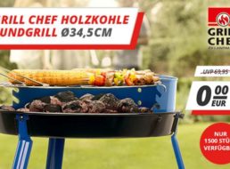 Gratis: Holzkohle-Rundgrill zur Bestellung geschenkt