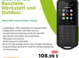 Völkner: Outdoor-Handy “Nokia 800 Tough” für 108,99 Euro frei Haus