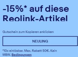 Reolink: IP-Kameras ab 25,49 Euro dank Refurb-Gutschein