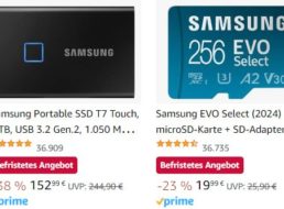 Amazon: Samsung-microSD mit 256 GByte für 19,99 Euro