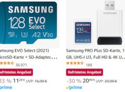 Samsung: Speicherkarten via Amazon mit Rabatt