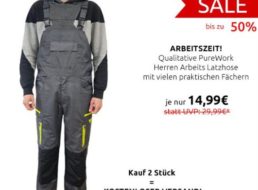 Outlet46: Arbeits-Latzhose von Purework für 14,99 Euro