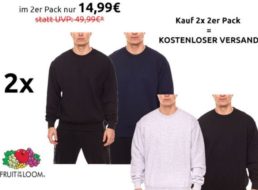 Fruit of the Loom: Sweater im Doppelpack für 14,99 Euro