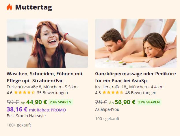 Muttertag: Gutscheine bei Groupon mit bis zu 25 Prozent Rabatt