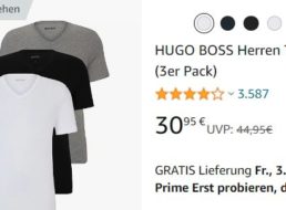 Hugo Boss: 3er-Pack Shirts für 30,95 Euro