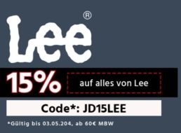 Lee: Rabatt von 15 Prozent bei “Jeans Direct”