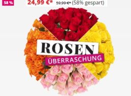 Blumeideal: 50 langstielige Rosen für 24,99 statt 59,99 Euro