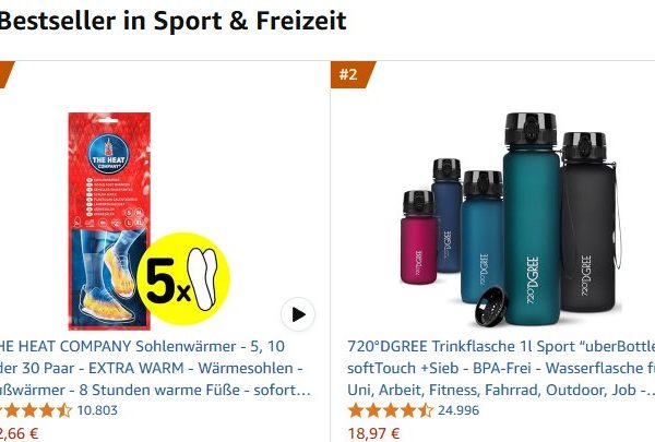 Amazon: Fünferpack Sohlenwärmer für 12,66 Euro