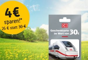 Penny: DB-Geschenkekarte mit 4 Euro Rabatt