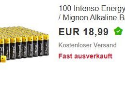 Ebay: AA-Batterien im 100er-Pack für 18,99 Euro