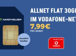 Vodafone-Netz: 30 GByte 5G monatlich kündbar für 7,99 Euro