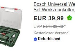 Ebay: Bosch-Werkzeugkoffer als B-Ware für 39,99 Euro