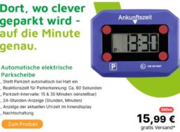 Völkner: Digitale Parkscheibe für 15,99 Euro frei Haus