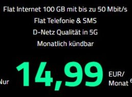 Vodafone-Netz: 100 GByte 5G-Daten für 14,99 Euro bei Dr. SIM