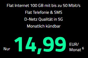 Vodafone-Netz: 100 GByte für 14,99 Euro bei Dr. SIM