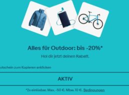 Ebay: Outdoor-Rabatt von bis zu 20 Prozent