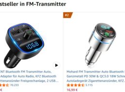 Amazon: KfZ-Bluetooth-Adapter mit Ladefunktion für 14,99 Euro