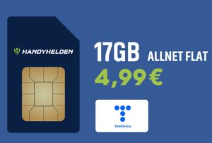 Handyhelden: 17 GByte 5G-Daten mit Telefonflat für 4,99 Euro