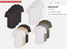 Jack & Jones: Bio-Baumwollshirts im Dreierpack für 27,99 Euro