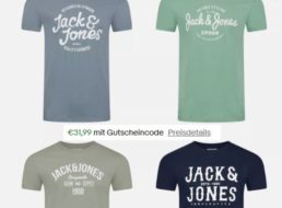 Jack&Jones: T-Shirts im Viererpack für 31,99 Euro