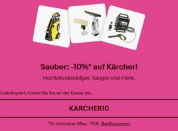 Ebay: 10 Prozent Kärcher-Rabatt