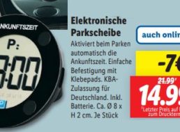 Lidl: Elektronische Parkscheibe für 14,99 Euro