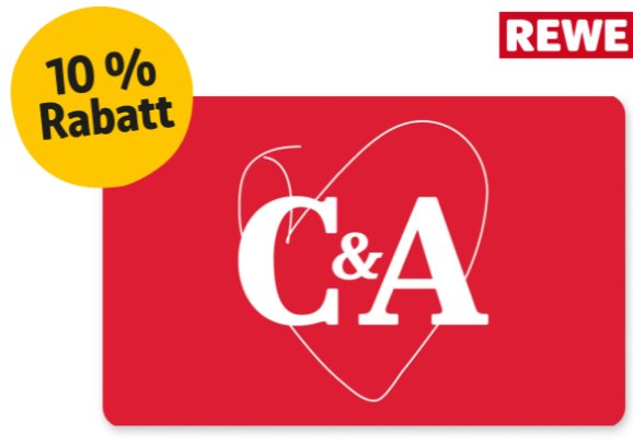 Rewe: 10 Prozent Rabatt auf die C&A-Geschenkekarte