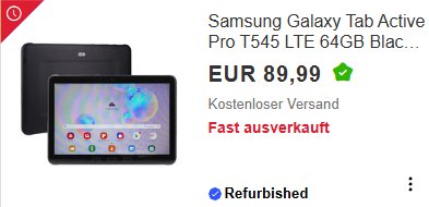 Ebay: Outdoor-Tablet von Samsung für 80,99 Euro als B-Ware