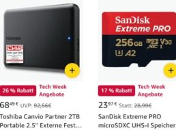 Amazon: Externe Festplatte mit 2 TByte und „sehr gutem“ Testergebnis für 68,49 Euro