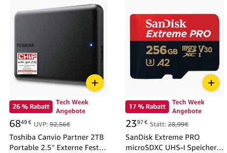 Amazon: Externe Festplatte mit 2 TByte und "sehr gutem" Testergebnis für 68,49 Euro