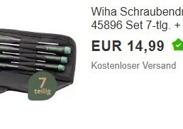 Ebay: Schraubendreherset von Wiha für 14,99 Euro frei Haus