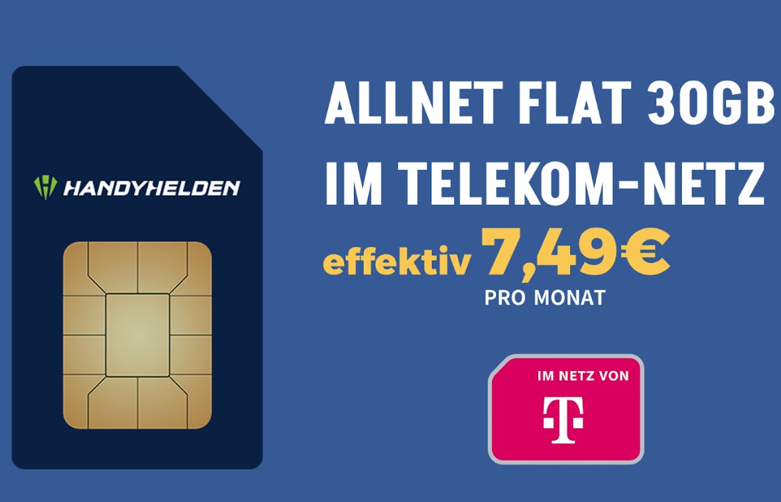 Telekom-Netz: 30 GByte 5G-Daten für rechnerisch 7,49 Euro