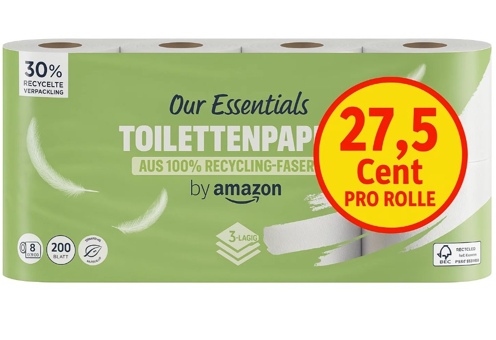 Knaller: Amazon verkauft WC-Papier günstiger als Aldi & Lidl