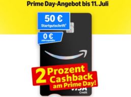 Amazon Visa: 50 Euro Startgutschrift für Prime-Kunden