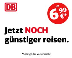 Deutsche Bahn: Fernreisen ab 6,99 Euro mit dem Super-Sparpreis