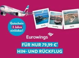 Aldi: Eurowings-Überraschungsflüge für 79,99 Euro