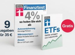 Gratis: Buch „Anlegen mit ETF“ zum Finanztest-Abo geschenkt