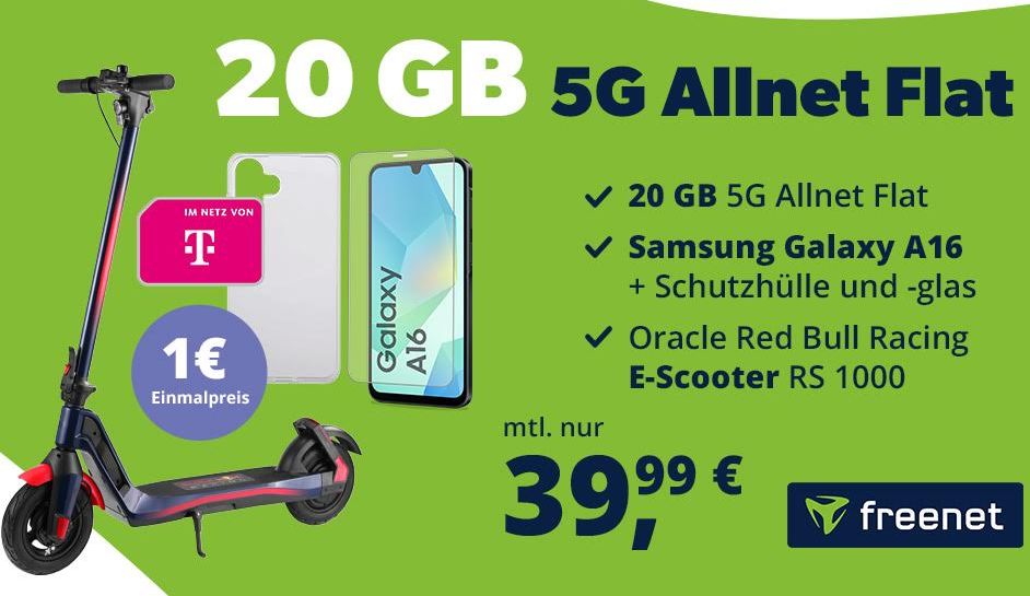 Telekom-Netz: Red-Bull-Scooter zum 5G-Vertrag für 1 Euro