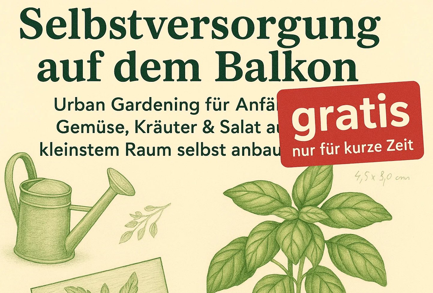 Gratis: eBook zum Thema "Selbstversorgung auf dem Balkon"
