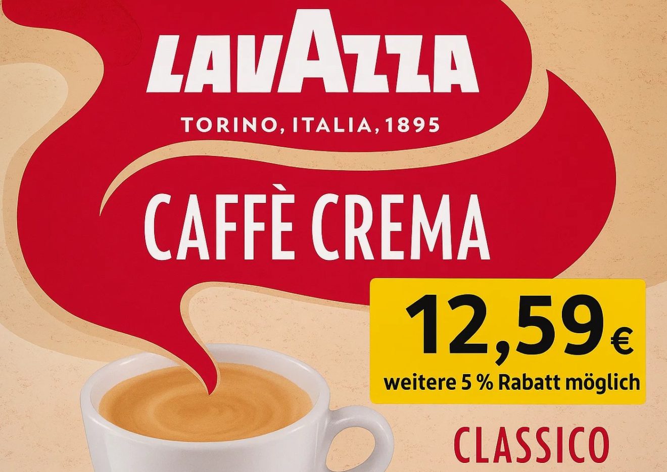 Prime: Lavazza-Caffè in verschiedenen Sorten für 12,59 Euro