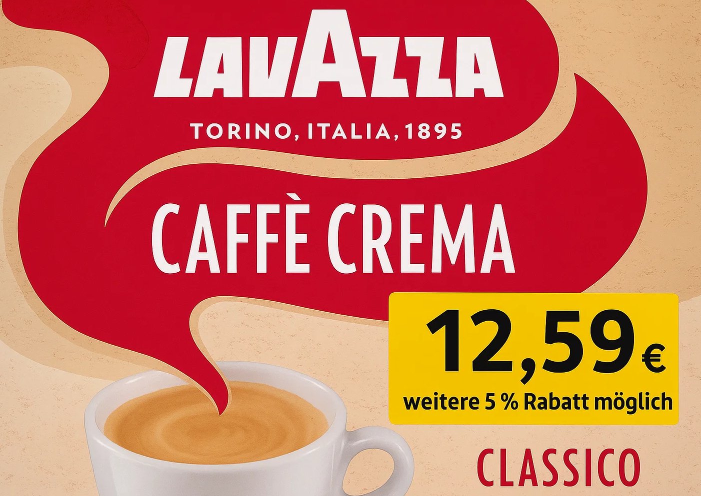 Prime: Lavazza-Caffè in verschiedenen Sorten für 12,59 Euro