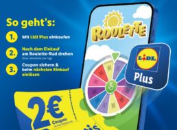 Lidl Plus: Ab sofort wieder Roulette-Rad mit täglichen Gewinnen